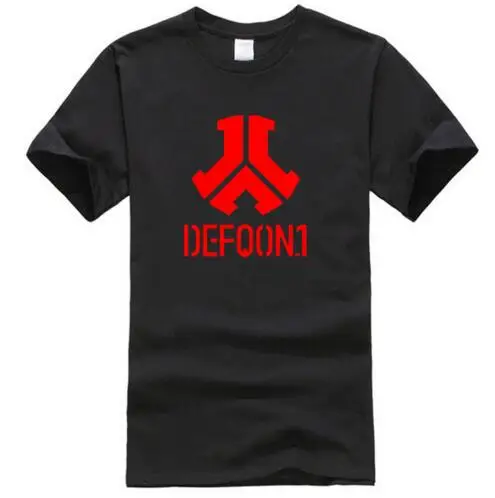 Дизайнерская футболка Defqon 1 из чистого хлопка, мужские футболки в стиле хип-хоп, мужские футболки с коротким рукавом, модная повседневная футболка XS-XXL - Цвет: black12