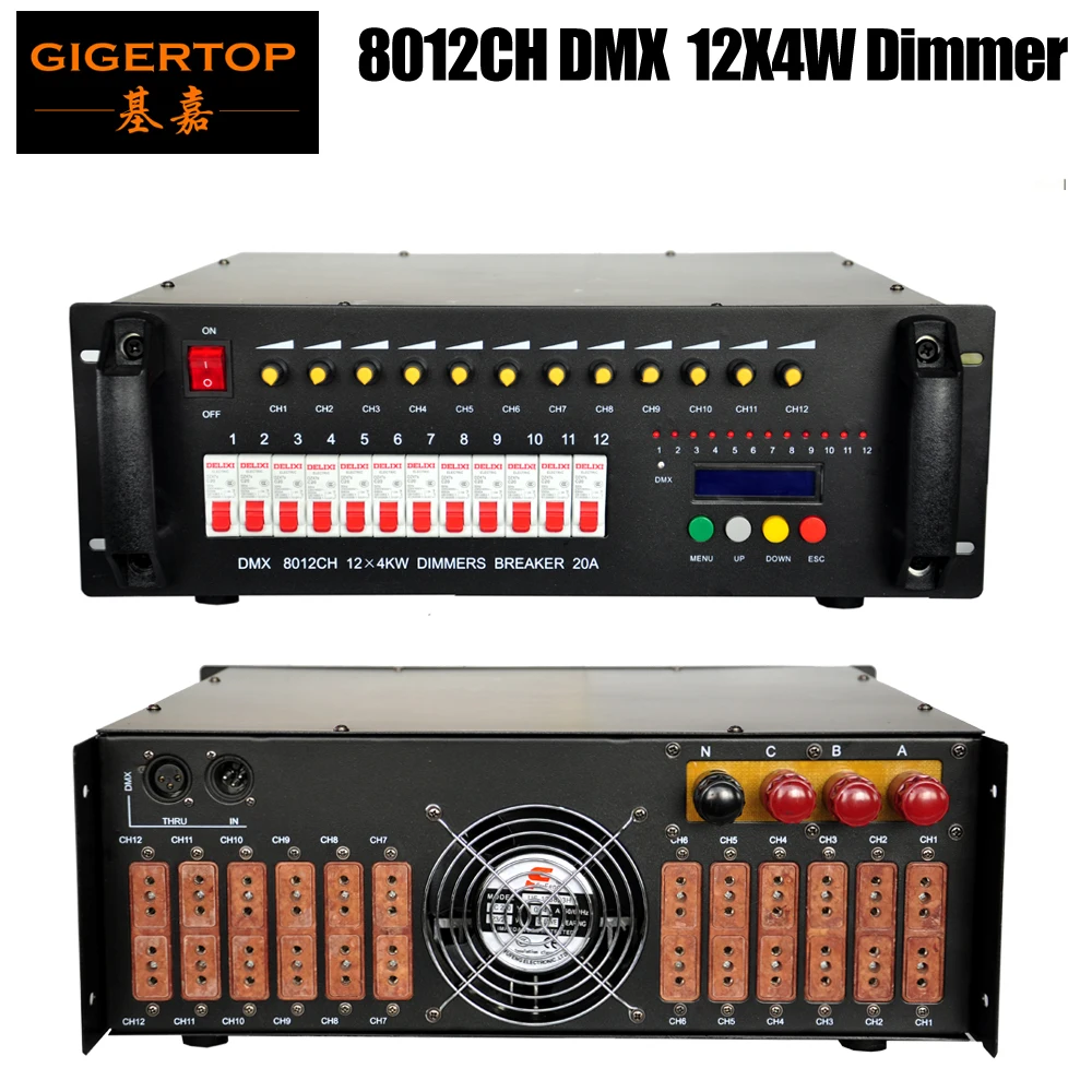 Оптовая продажа 12 канальный регулятор света DMX 4 кВт контроллер 512 1 год гарантии