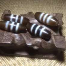 Arsun ювелирные изделия фэншуй Цзи 10 мм x 28 мм одна полоса провизор Тибетский Мистический дзи камень Бусины амулет свободные beadsFree