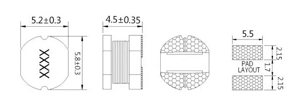 10 шт. SMD силовой индуктор CD54 2,2/3,3/4,7/6,8/10UH