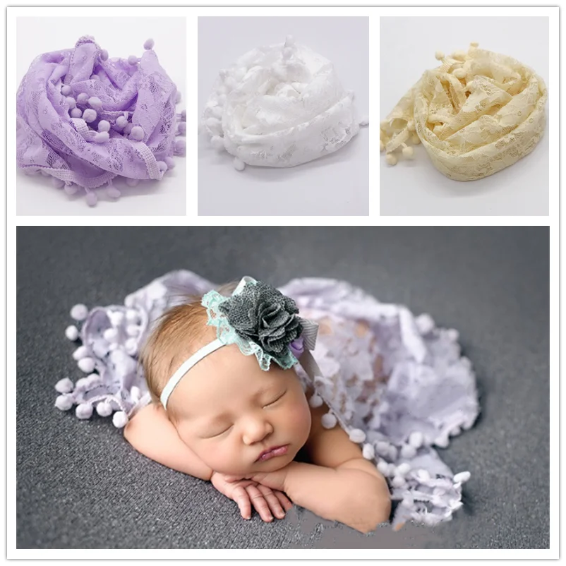 Newborn Baby Photography Props 0-3 Months Fashion Receiving Blankets Cotton Wraps Infant Photography Accessories