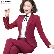 Модная одежда для деловых интервью, женские брюки, костюмы размера плюс, для работы, офиса, для девушек, с длинным рукавом, строгий Блейзер и брюки, комплект