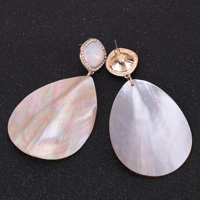 Sehuoran Aretes Boho Oorbellen Shell Water Drop Earrings For Women Statement Pendientes Wedding Earrings Fashion Jewelry Gifts (6)