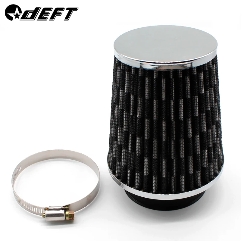 Red Universal 3/" Car Air Filter Clean Intake High Flow Short RAM//COLD Round Cone