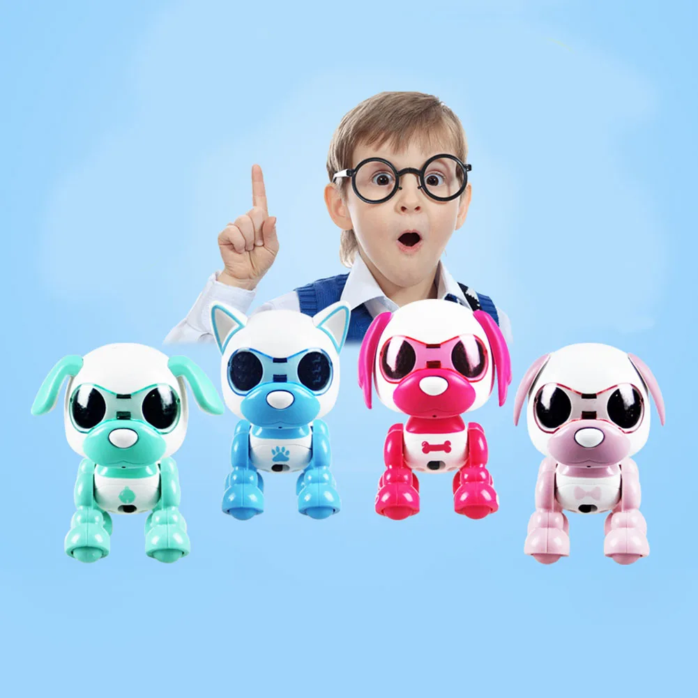 Горячая Распродажа, милый робот, собака, интерактивные роботы для щенков, светодиодный, с глазами, мини звукозапись, звуковое звучание, умные роботы для собак, рождественский подарок