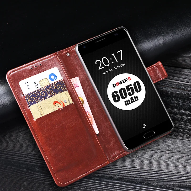 Для Ulefone power 2 Чехол 5,5 ''деловой стиль флип-Бумажник PU кожаный чехол-подставка для телефона для Ulefone power 2 Чехол аксессуары