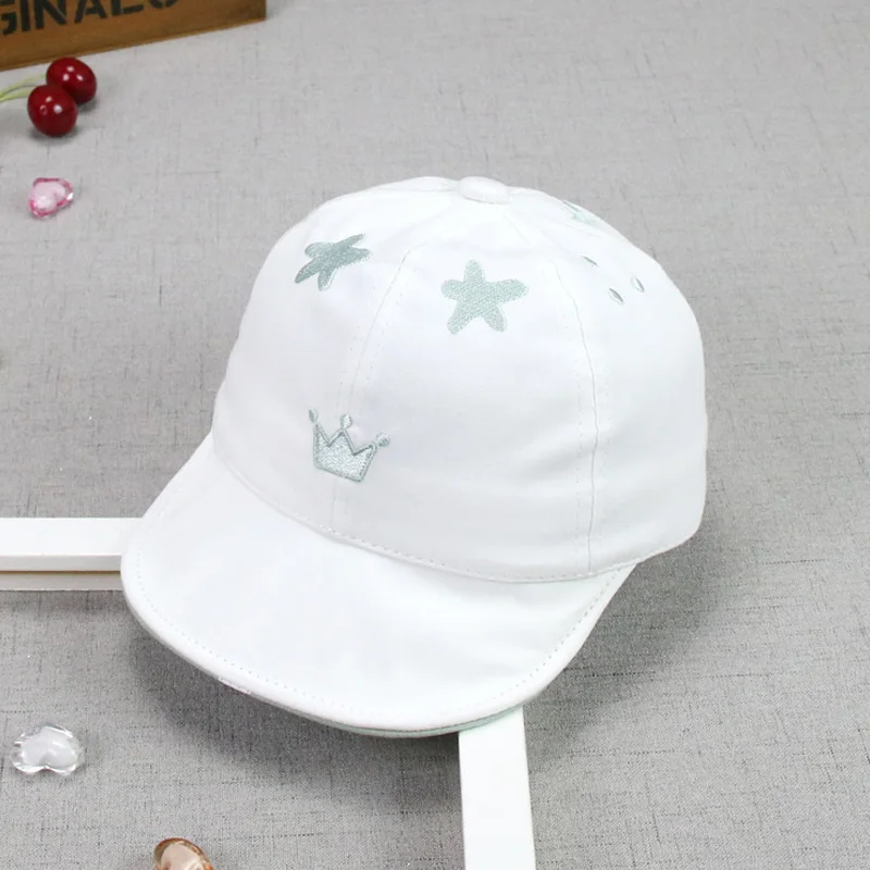 Ideacherry/Детские шапки с сердечками и короной, стильная бейсболка для детей на весну и лето, хип-хоп кепка от солнца для путешествий, уличная Кепка s - Цвет: White