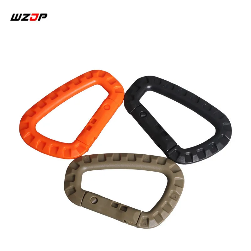 

WZJP Outdoor Travel Kit Lightweight Campleader 8.5cm Multi-color Carabiner D-Ring Key Chain Clip Camping Keyring Snap Hook