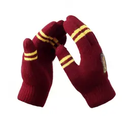 Gryffindor/Слизерин/Hufflepuff/Raven Carat зимние теплые перчатки многоцветные в студенческом стиле серии подарок для мальчиков женские перчатки