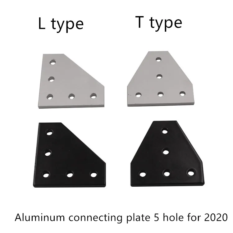 

3D Printer anodized 90 Degree Joining Plate with 5 holes for Openbuilds CNC V-Slot 2020 Aluminum profiles