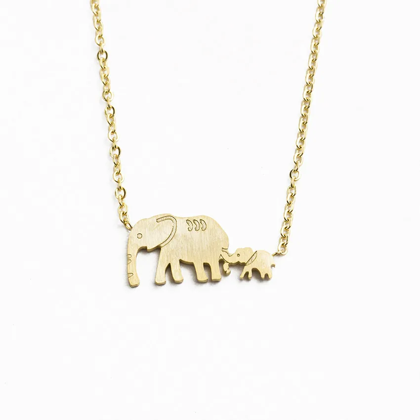 Sterling Silver Womens 1mm Box Chain Pair Of Asian Elephants Pendant Necklace