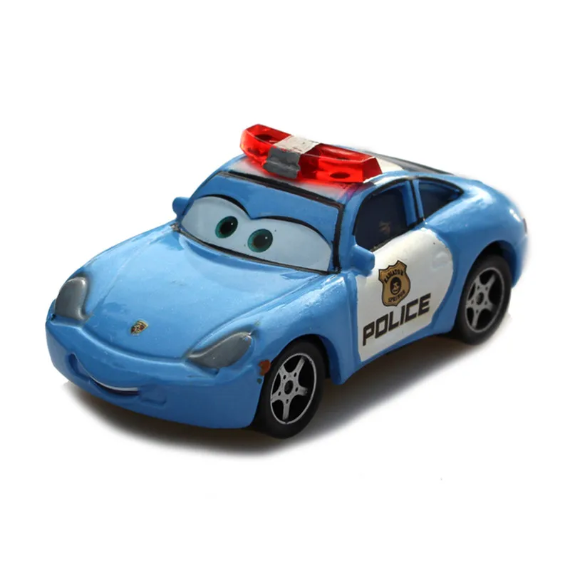 Disney Pixar Cars Lightning Mcqueen Police Sally 1:55 литые под давлением металлические модельные