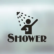 Love Shower водонепроницаемые наклейки на стену съемные для стеклянной двери ванной комнаты художественные виниловые наклейки Настенные обои для декора стиральной комнаты A30720