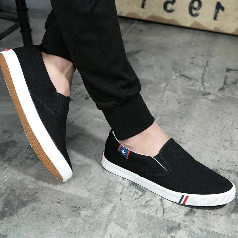 男性キャンバスシューズ白スニーカーカジュアルローファー Mocassim 男性靴大人フラッツ夏メンズトレーナー Zapatos デ Hombre メンズ カジュアルシューズ Aliexpress