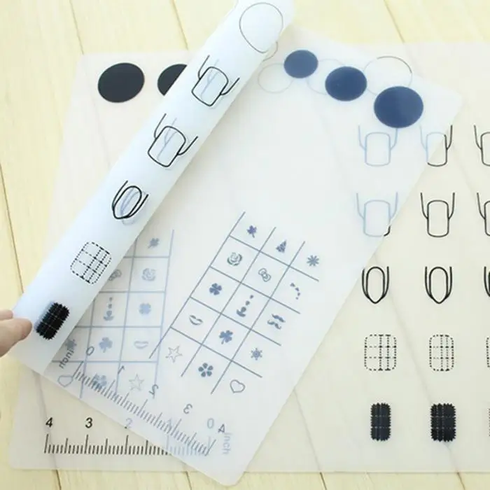 Nailpad дизайн ногтей маникюрный силиконовый коврик для штамповки обратного штампа передачи воды мрамора рабочее пространство для практики дизайнерская тарелка покрытие стола Pad CD88