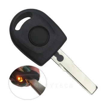 

OkeyTech High Quality New arrive Blank Shell Car Key Case For VW Volkswagen Transponder Key Shell +With Light + Built-in battery