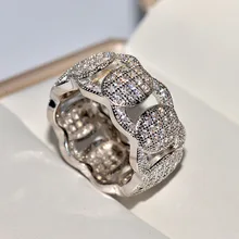 Wave pave ring Rings for Women Gold Silver Color Micro Pave Bow Tie Zircon Stone Ring Party Dating Wedding Jewelry O5M160 blucome luxury aaa zircon copper ring clear cz micro pave gold color rings for women flower big long section finger ring wedding