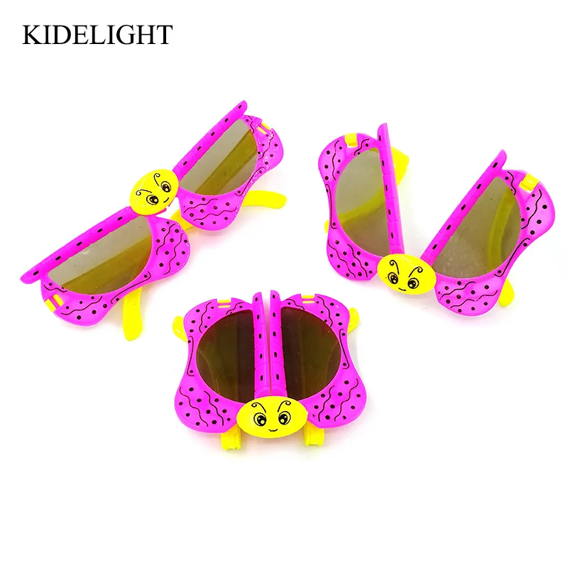 

12PCS kids birthday party gift butterfly deformable glasses girl boy party souvenirs baby shower favor christening supply