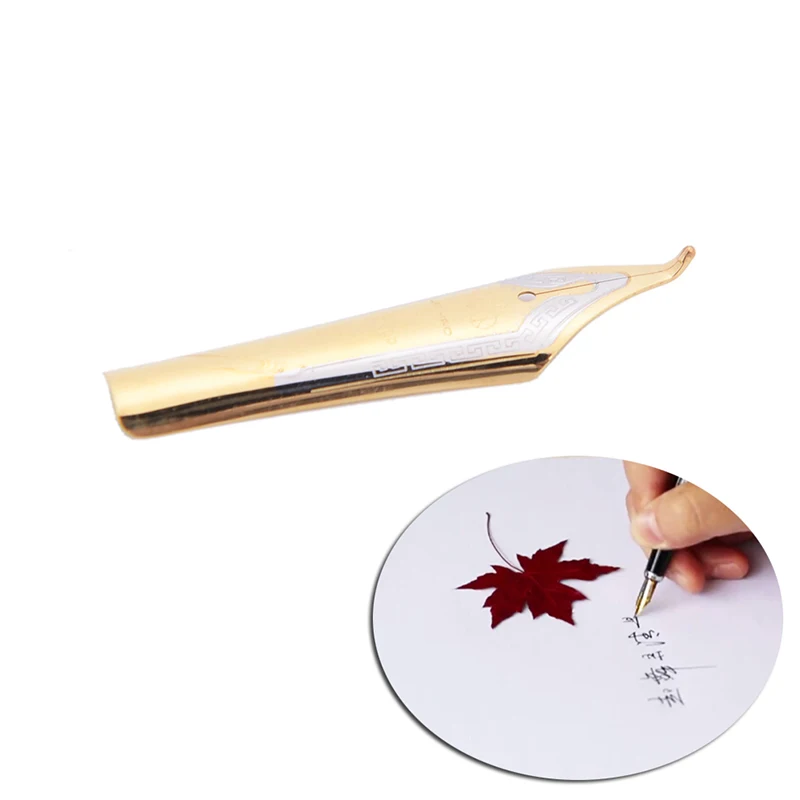 Diy Gold Silver X450 Curved Tip Simple Replacement Fountain Pen Nib Metal Stainless Steel For Jinhao