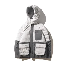 Inverno 2017 Winter Japanese Spelling Color Cotton-padded Male Clothes Warm Casaco Masculino Sobretudo Parka Concise Jacket Men