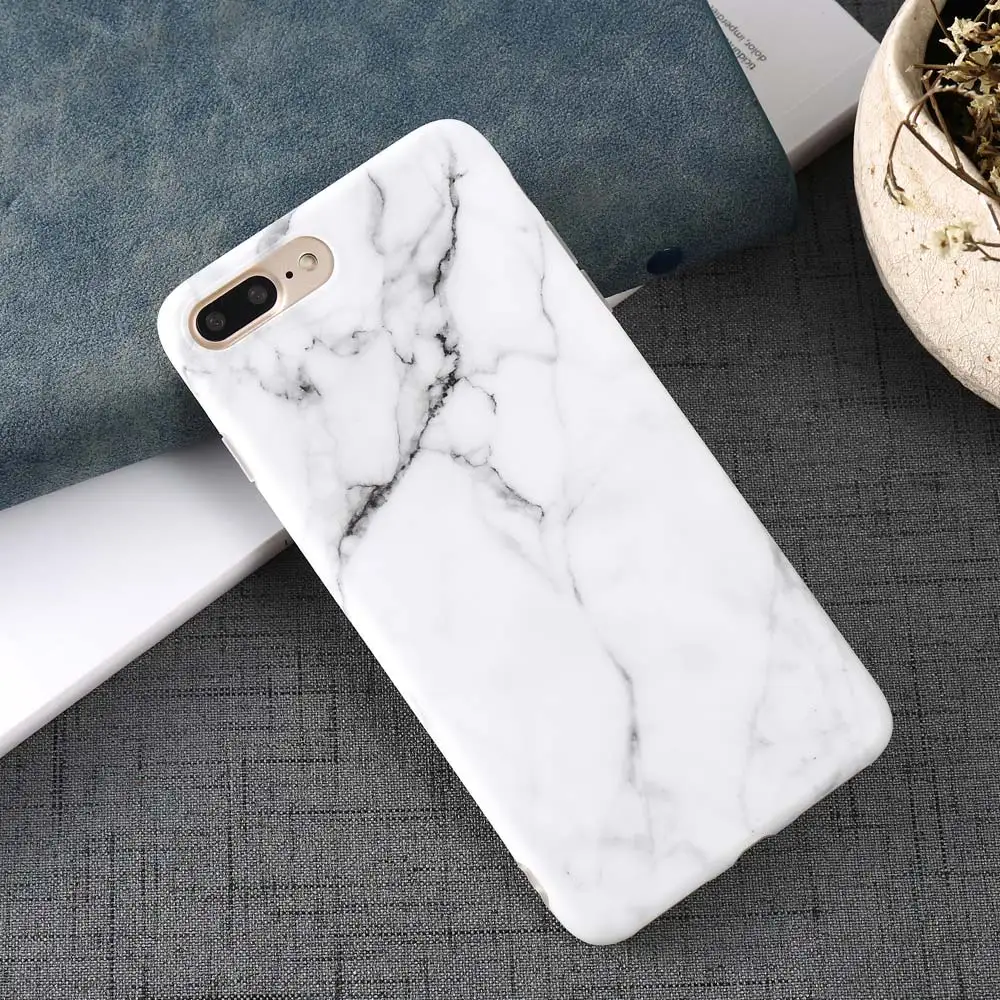 Luxury Marble Pattern i 7 Phone Cover Case For iPhone 7 Plus Soft TPU Back Cover For iPhone7 Plus Black Phone Accessories Coque (20)