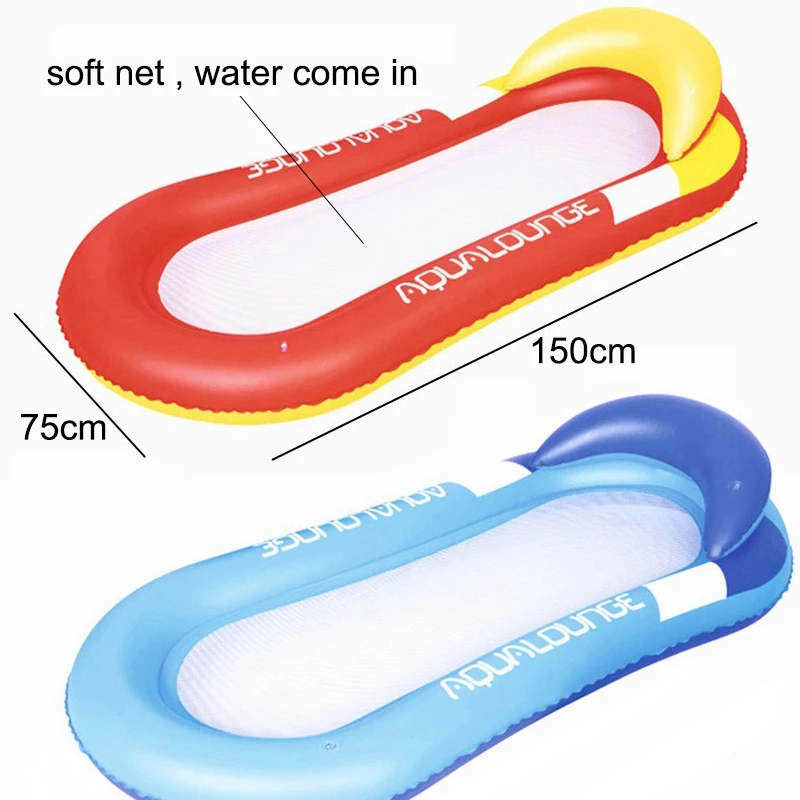  YUYU Lounge float Water Hammock Float Lounger Pool Float Bed Beach Inflatable Lounge Bed Chair Swim