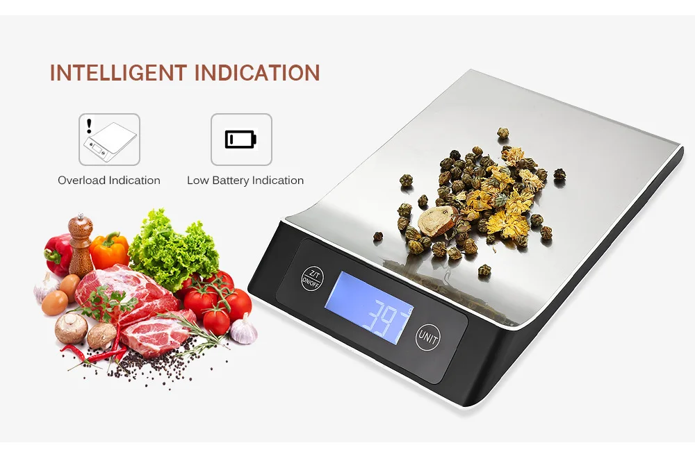 Нержавеющая сталь 15 кг/1 г Портативный Баланс цифровые кухонные весы с ЖК-дисплеем электронная почтовая платформа выпечки диета еда вес