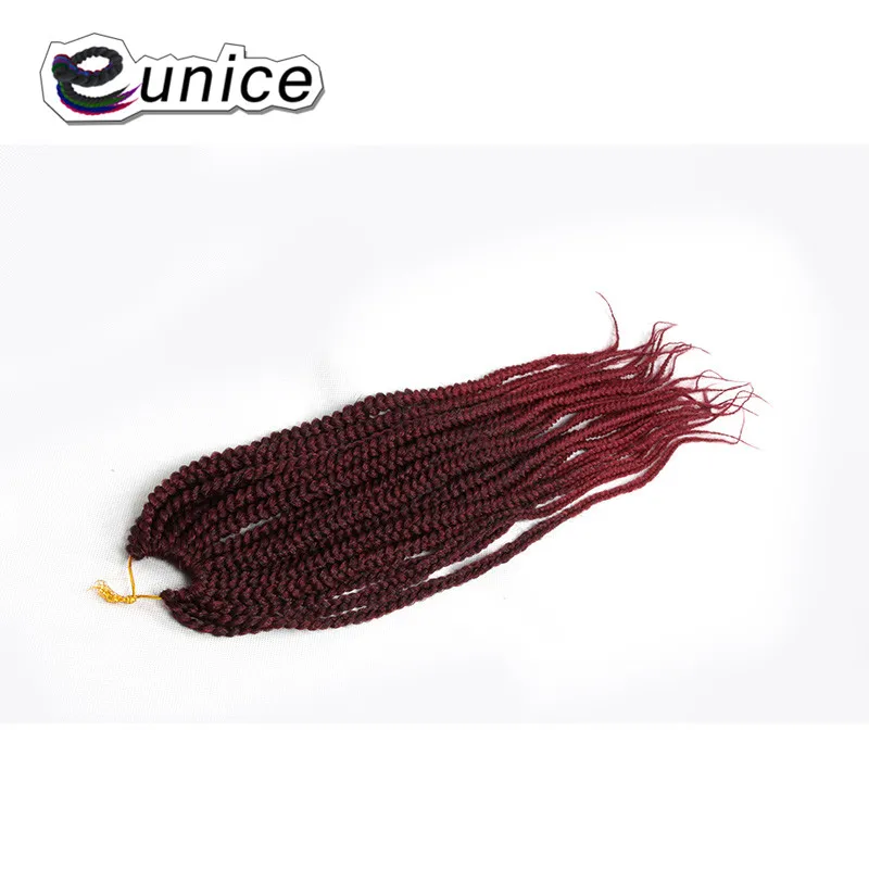 Eunice Hair 1" 24" дюйма 100 г/шт. синтетический Омбре плетение волос Плетение Парик Косы наращивание волос черный фиолетовый ошибка