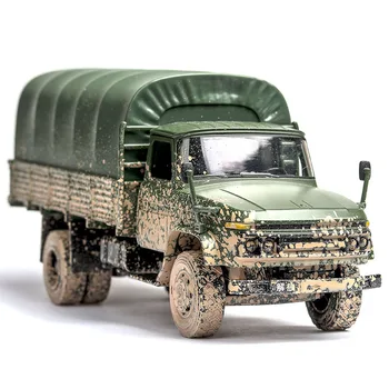 

RBRC 1:32 simulation old version Dongfeng liberation truck model sound and light door open children's gift toys