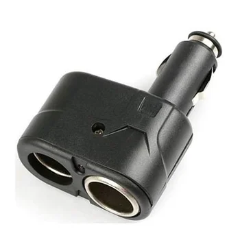 

1 pcs Black Car Cigarette Lighter Socket 2 Way Splitter Adapter Fit for Cell Phone / GPS / Ipod / Pda with LED Indicator