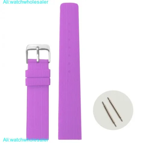 20mm Jasmine Purple Silicone Jelly Rubber Ladies Watch Band Straps WB1071X20JB
