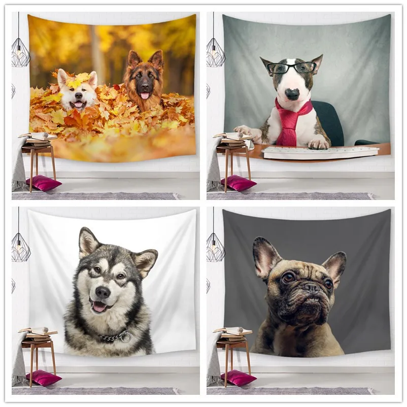 

Dog Style Mandala Blankets Tapestry Celestial Indian Tapestry Wall Hanging Throw Bohemian Curtain Towel