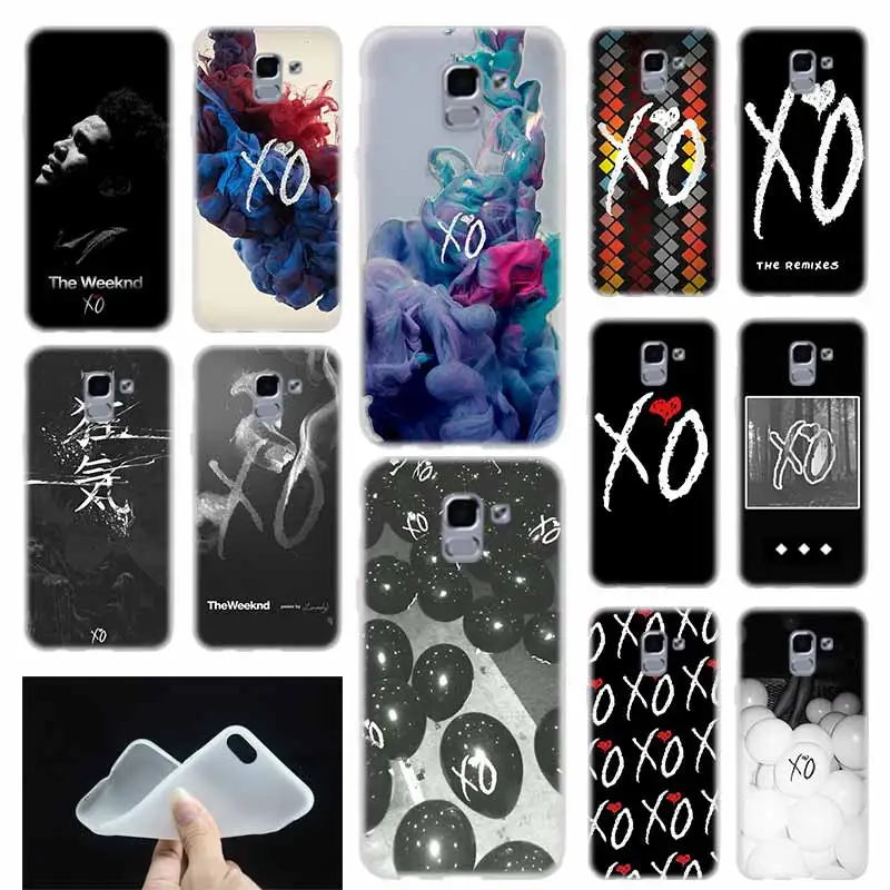 

case Soft Cover TPU Coque For Samsung Galaxy J6 J8 J3 J5 J7 J4 Plus 2018 2016 2017 EU Prime Pro High Quality The Weeknd XO LOGO
