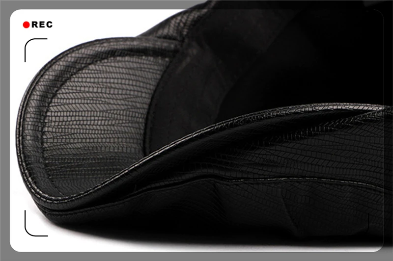 men's black beret hat CLIMATE Men Beret Cap PU Leather Hat Gentleman Solid PU Hat Blank Black Caps Hat Casual Snake Man Flat Cap Caps Berets for Men mens black leather beret
