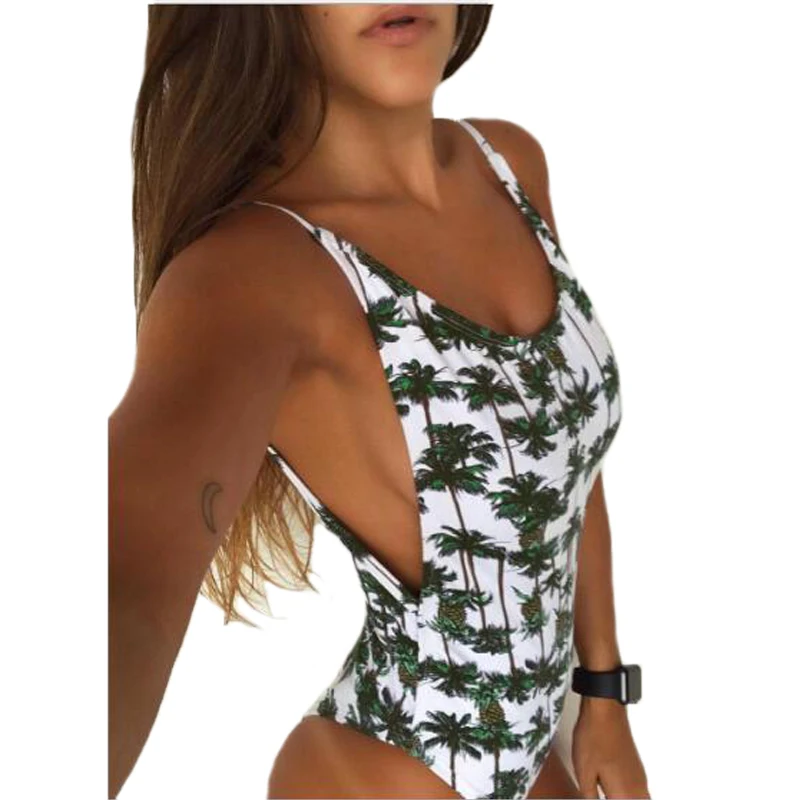 One Piece Swimsuit Women Print Bodysuits Swimwear Summer Sexy Backless Bandage Bathing Suit Swim Wear Monokini Maillot De Bain | Спорт и