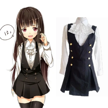 

New Inu x Boku SS Cosplay Costumes Dress School Uniform Shirakiin Ririchiyo Anime customized