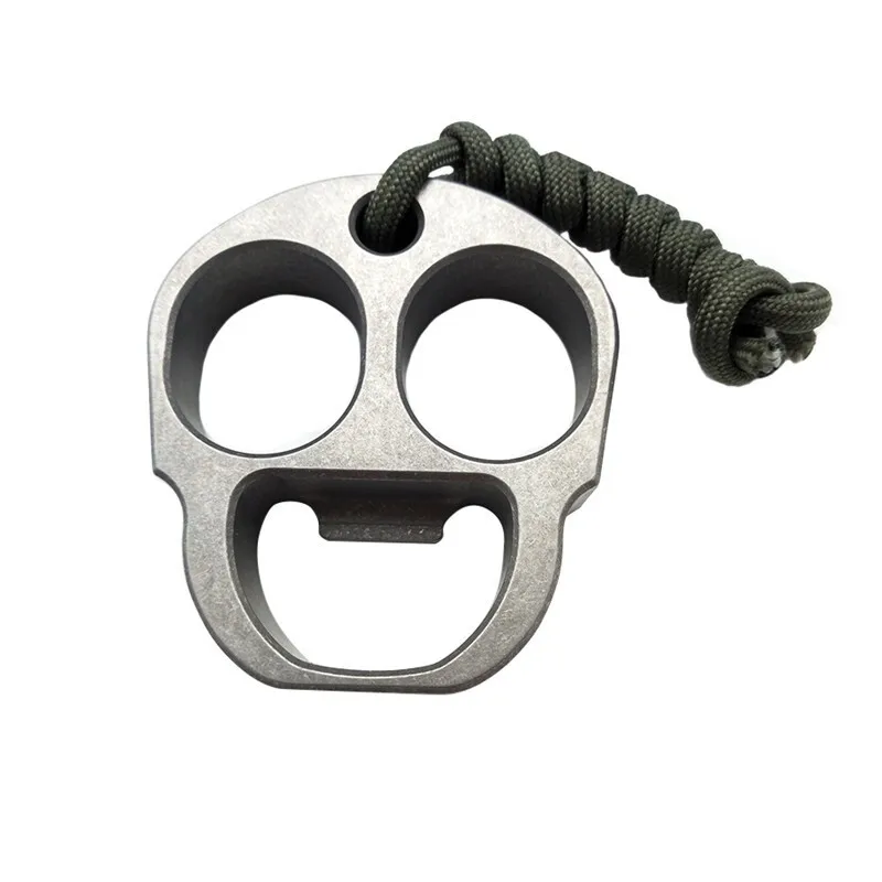 

Titanium Alloy Safety Fight EDC Protect Weapon ring Finger Survival Emergency Self defence Tool knuckle Combat Outdoor Survival