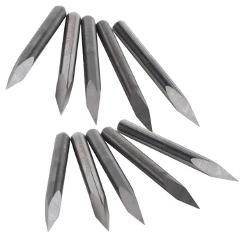 

10Pcs Carbide Steel 30 Degree Router Pyramid Engraving Bits for CNC Machinery