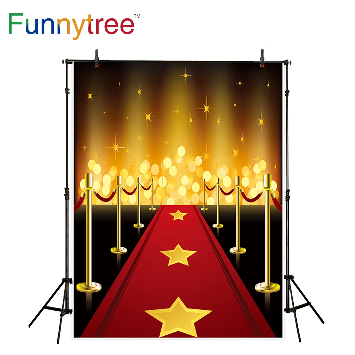 

Funnytree backdrop for photo studio superstars red carpet party shiny halo bokeh background photography new photo prop