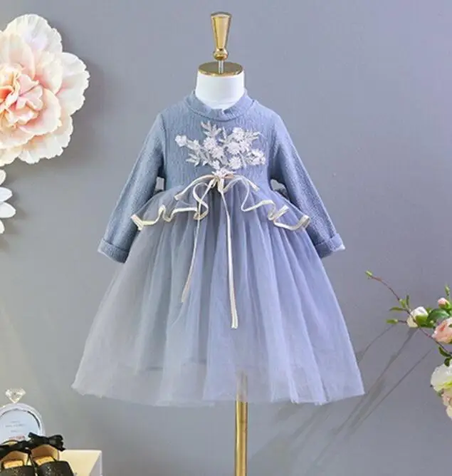 

Girls Autumn Dress 2018 New Childrens Dresses Sweet Girls Princess Dresses Baby Clothes Cute Kids Costume Baby Clothing