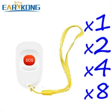 Botão sem fio do sos de 433mhz earykong, botão de painéis de emergência projetado para velho ou crianças compatível com alarme anti-roubo em casa