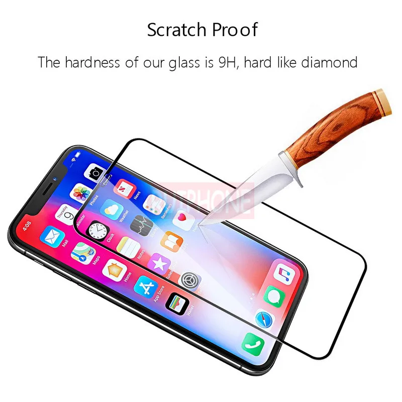 IPhone XS Максимальная защита экрана iPhone XR X стекло на iPhone 7 защитное стекло на iPhone 8 6 6 S плюс закаленное стекло полное покрытие