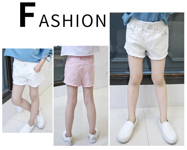 New Fashion 2018 Summer Shorts Baby Big Girls Clothes Kids Casual Solid Tassel Shorts For Girls Cotton Pockets Bottoms Clothing (20)