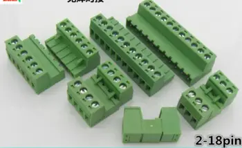 

10pairs Solderless docking 2EDGRK-5.08-2p3p4p5p6p7p8p9p10p pluggable terminal block 2-24P two-wire connection