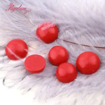 

14,16mm Coin Red Coral CAB Cabochon Flatback Dome Undrilled Natural Stone Bead For DIY Pandandt Earring Ring Jewelry Making 2Pcs