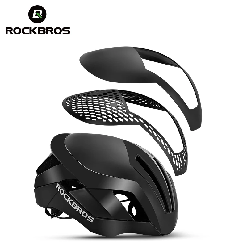 Goedkoop ROCKBROS Fietsen Helm EPS Reflecterende Fiets Helm 3 in 1 MTB Road Fiets mannen Veiligheid Licht Helm Integraal gegoten Pneumatische