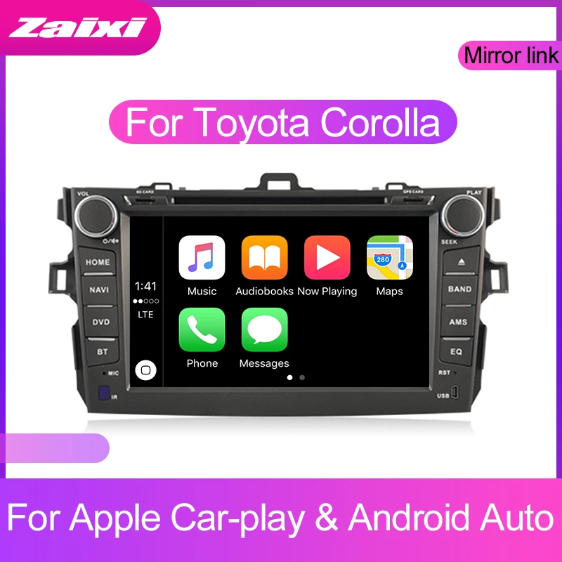 ZaiXi для Toyota Corolla E140 седан 2006~ 2013 Android 2Din автомобильный MP5 мультимедийный видео плеер GPS автомобильный радиоприёмник Авто Радио стерео аудио