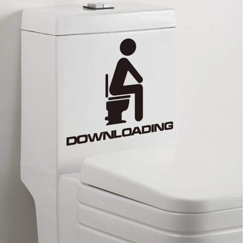 Waterproofing Stickers For Bathroom Door Decoration Funny Wall Stickers