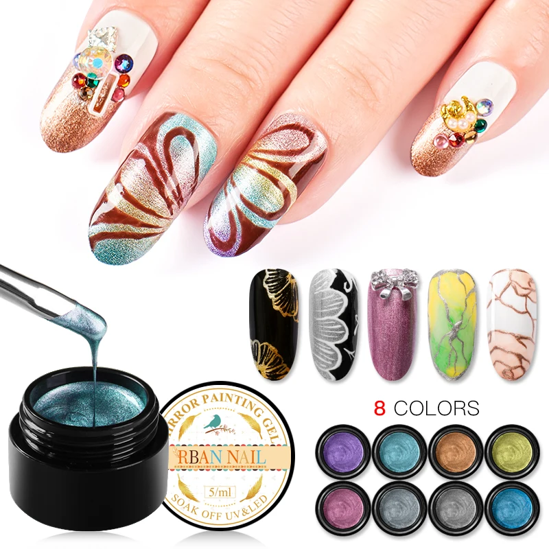 

RBAN NAIL 5ml Wire Drawing Nail Gel Lacquer Painting Gel Varnish Pulling Silk Spider Creative Nail Art Gel Nail Polish