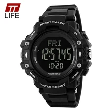 TTLIFE Marque Unisexe Lovers Sport Montre Podomètre Montre Étanche Moniteur de Fréquence Cardiaque Montres pour Hommes Femme Top Marque De Luxe